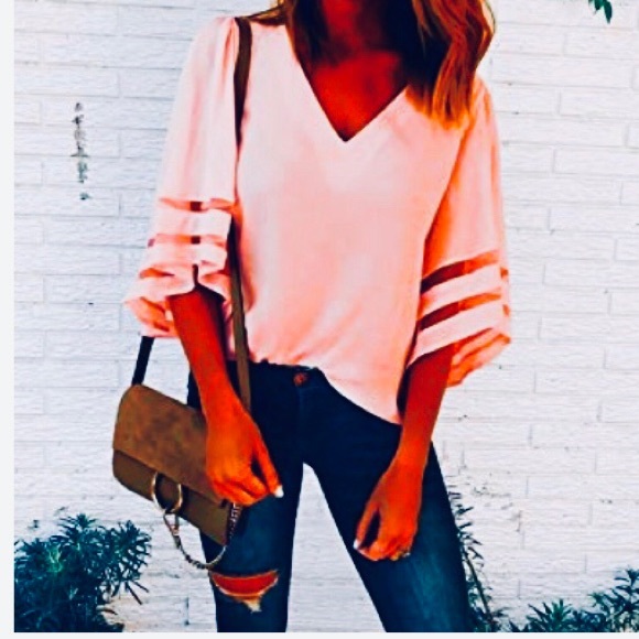 PLUS Bubblegum Pink Collared Split-Neck Top